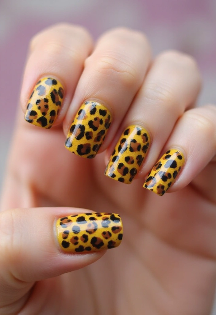 30 Fierce Cheetah Print Nail Ideas for Wild - 11. Cheetah Print Stamping