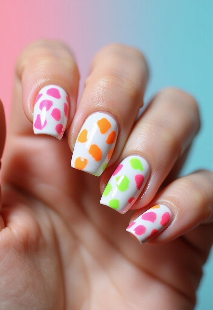 30 Fierce Cheetah Print Nail Ideas for Wild - 2. Neon Cheetah