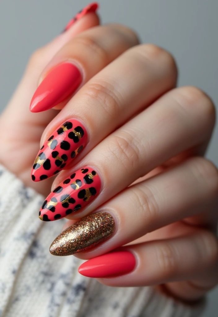 30 Fierce Cheetah Print Nail Ideas for Wild - 26. Cheetah Print with Mixed Textures