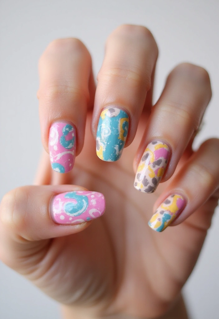 30 Fierce Cheetah Print Nail Ideas for Wild - 28. Cheetah Print with Swirls