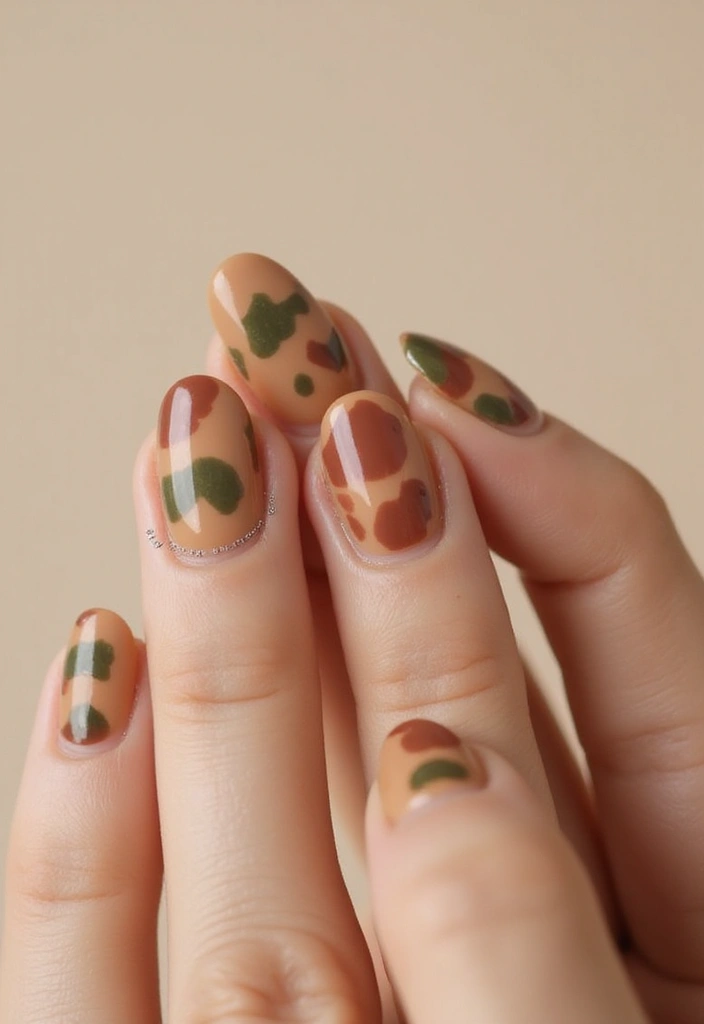30 Fierce Cheetah Print Nail Ideas for Wild - 7. Earthy Tones Cheetah