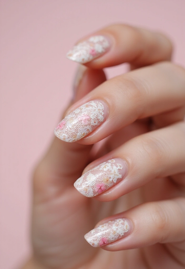 30 Fresh Spring Nail Inspirations for Blooming Beauty and Bold Vibes - 12. Floral Lace