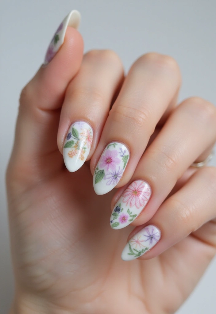 30 Fresh Spring Nail Inspirations for Blooming Beauty and Bold Vibes - 28. Floral Boxed Designs