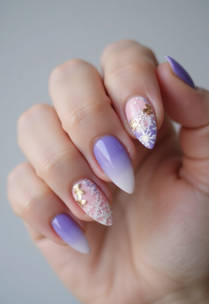 30 Fresh Spring Nail Inspirations for Blooming Beauty and Bold Vibes - 3. Gradient Garden