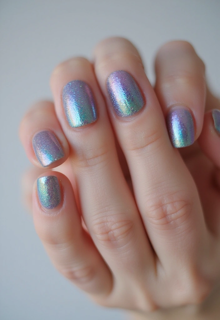 30 Freshly Done Nail Ideas for Post-Salon - 17. Holographic Dreams