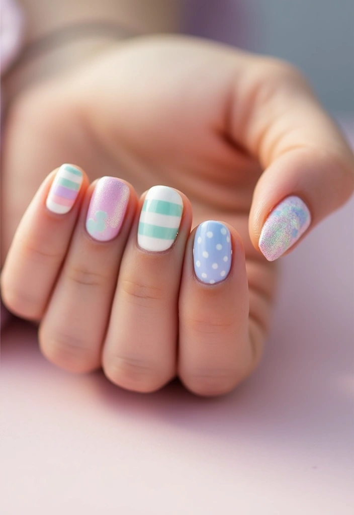 30 Freshly Done Nail Ideas for Post-Salon - 18. Sweet Candy Stripes