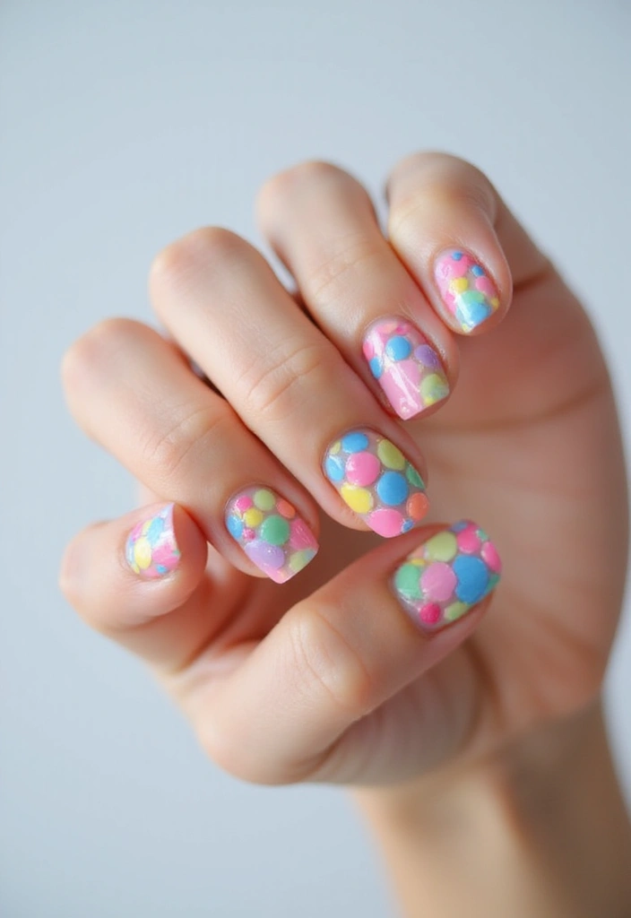 30 Freshly Done Nail Ideas for Post-Salon - 22. Artistic Bubbles