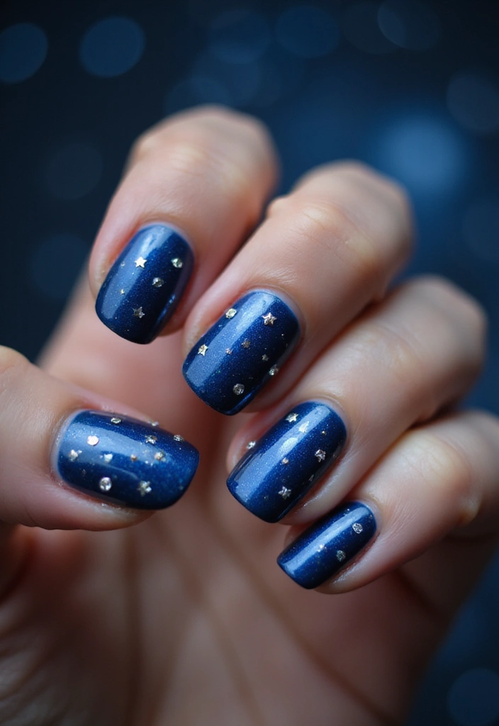 30 Gem-Adorned Nail Ideas for Sparkling Elegance - 10. Celestial Dream
