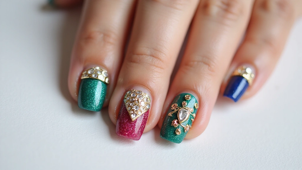 30 Gem-Adorned Nail Ideas for Sparkling Elegance