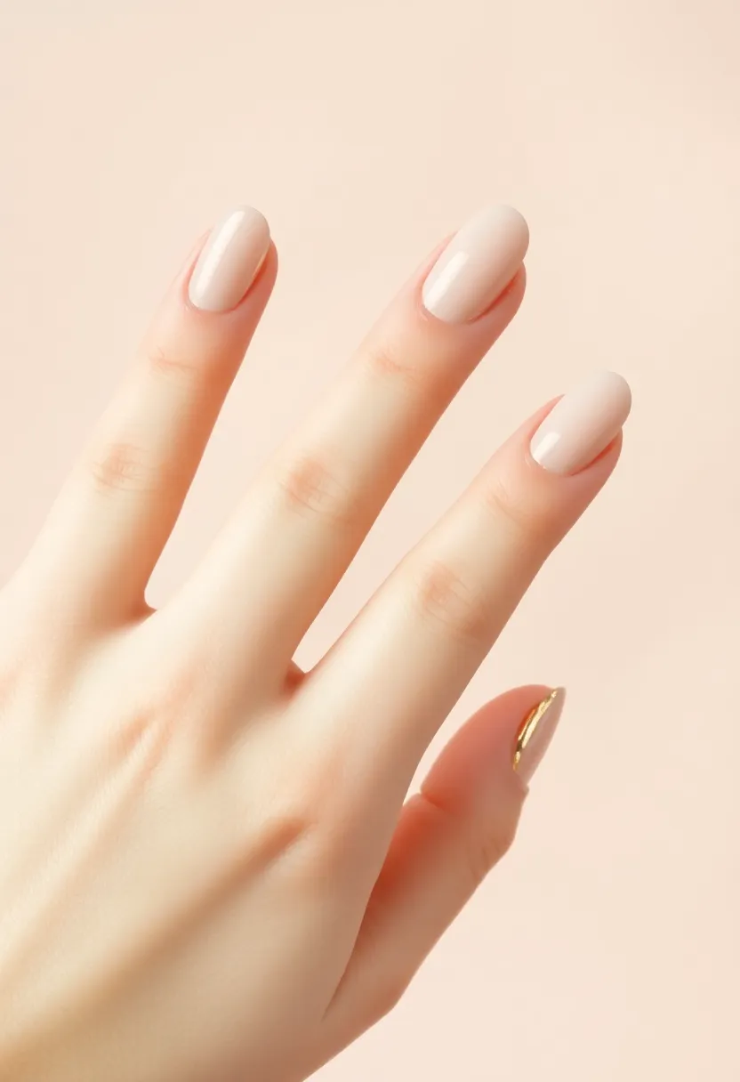 30 Graceful Almond Nail Ideas for Feminine - 13. Subtle Foil Accents