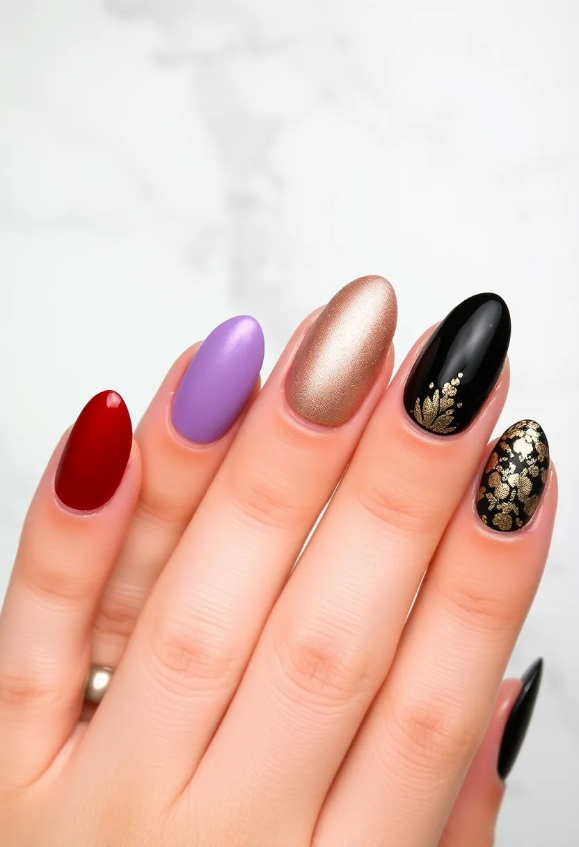 30 Graceful Almond Nail Ideas for Feminine - 16. Texture Play
