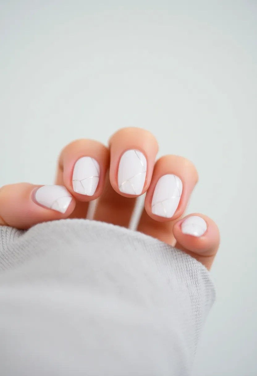 30 Graceful Almond Nail Ideas for Feminine - 18. Minimalist Lines