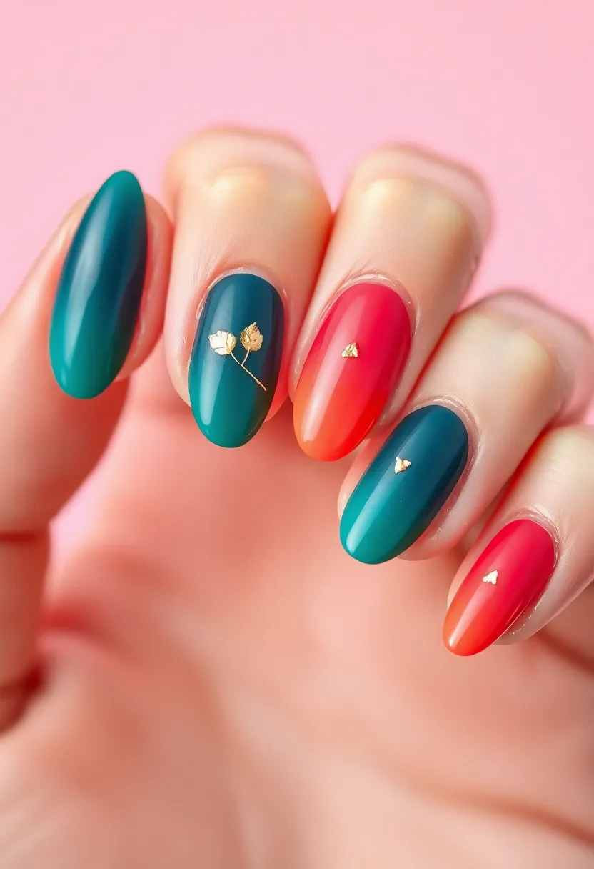 30 Graceful Almond Nail Ideas for Feminine - 19. Artistic Gradient
