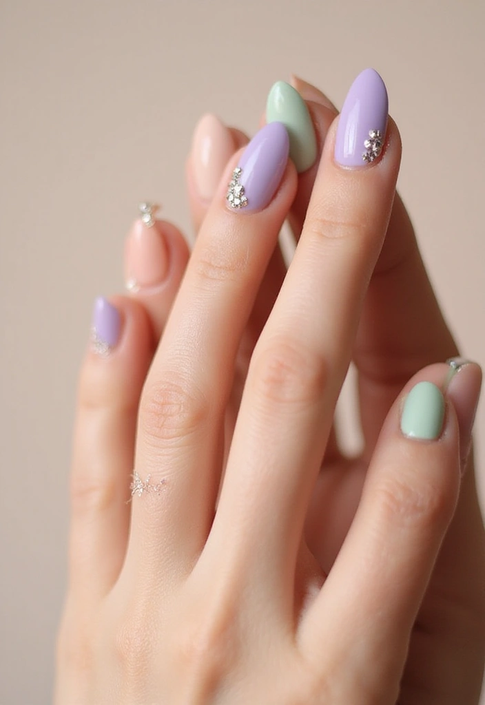 30 Graceful Almond Nail Ideas for Feminine - 2. Classic French Twist