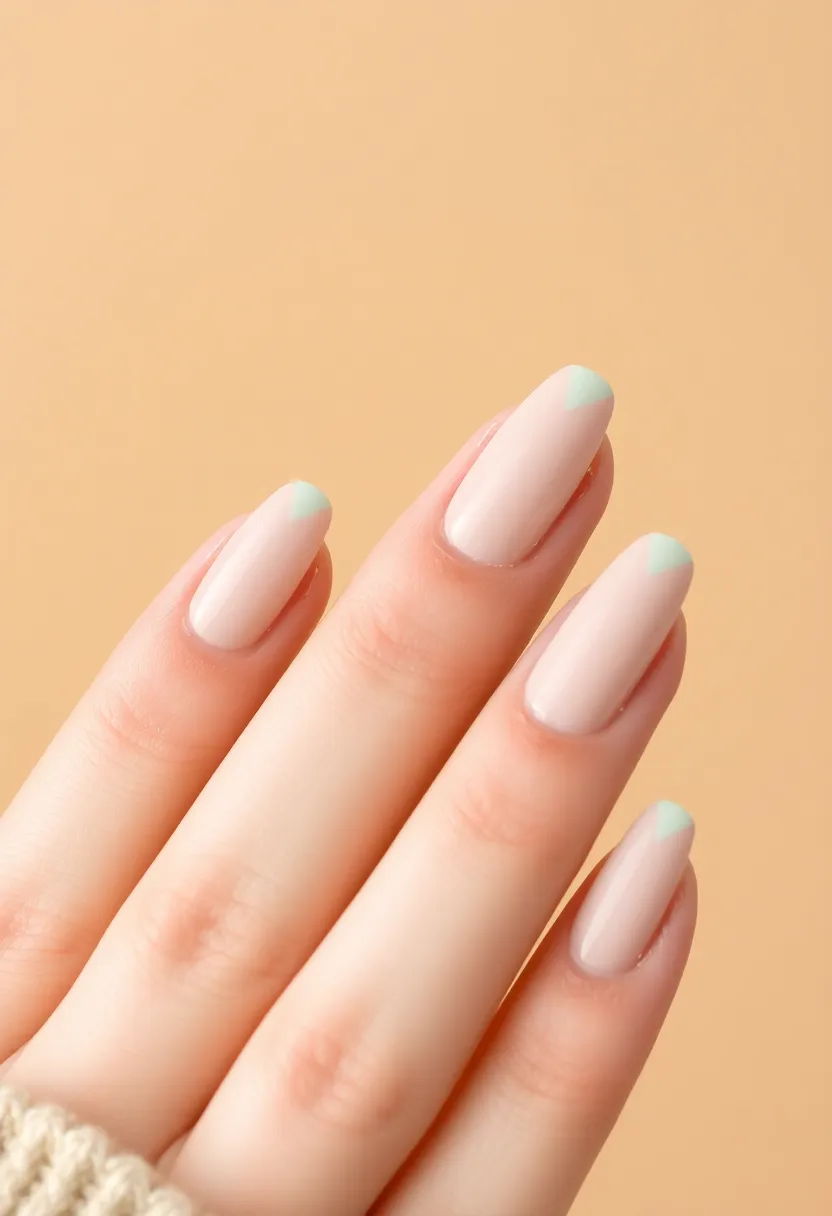 30 Graceful Almond Nail Ideas for Feminine - 27. Subtle Stripes