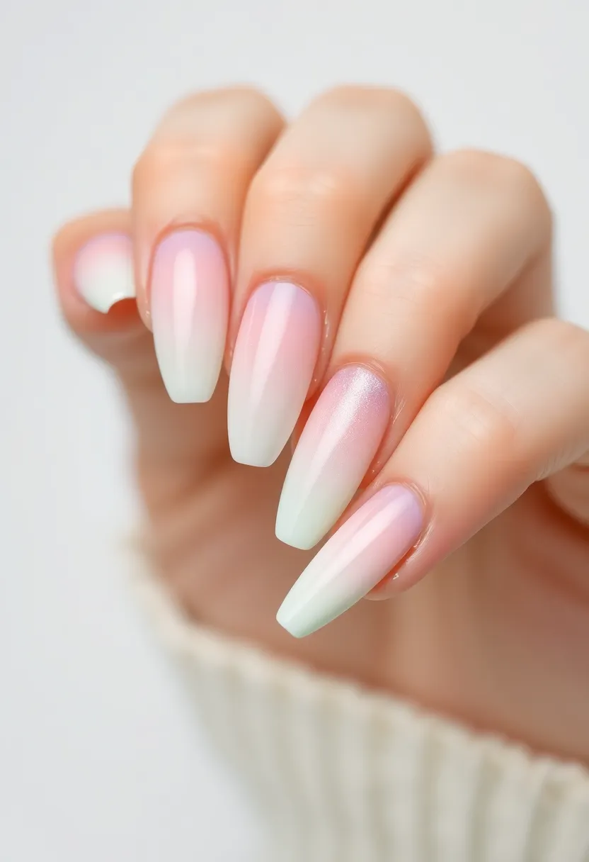 30 Graceful Almond Nail Ideas for Feminine - 30. Harmony in Colors