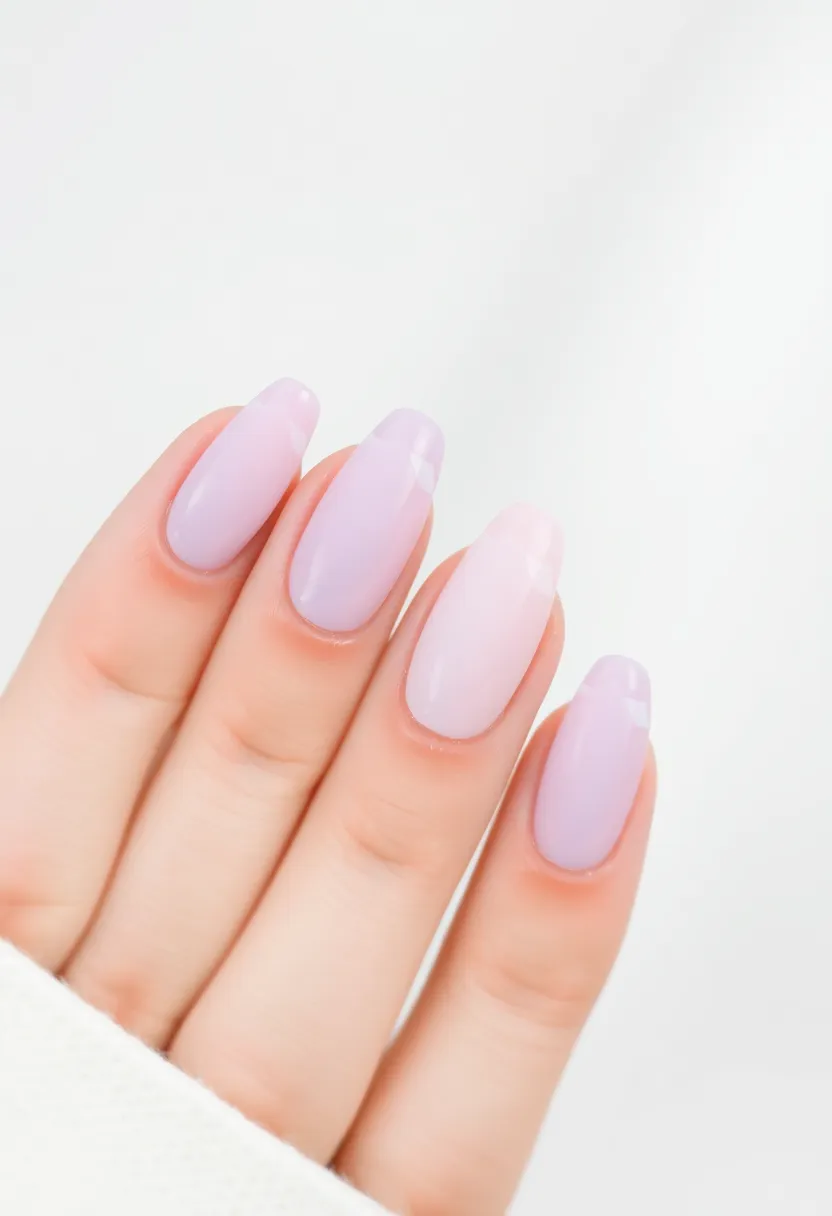 30 Graceful Almond Nail Ideas for Feminine - 8. Elegant Negative Space