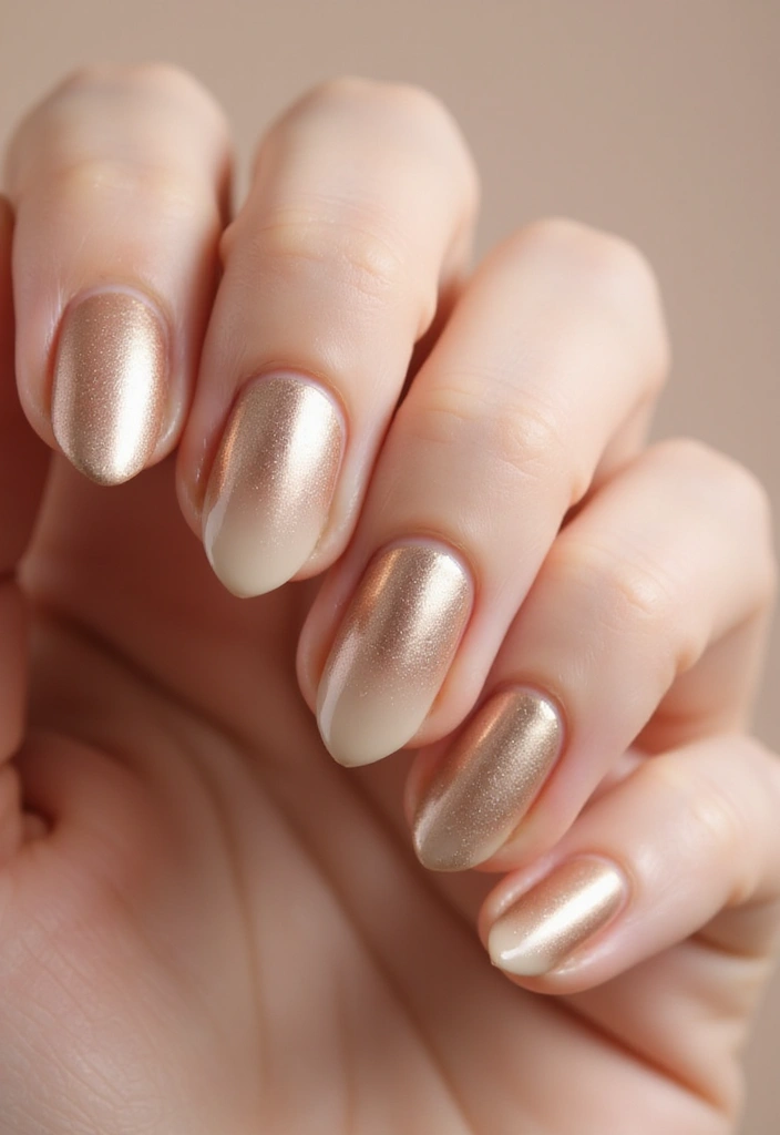 30 Opulent Gold Acrylic Nail Ideas for Luxe - 1. Golden Ombre Glam
