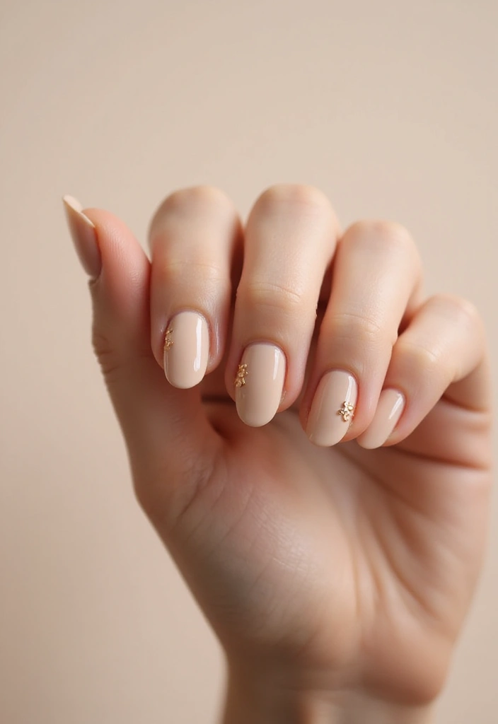 30 Opulent Gold Acrylic Nail Ideas for Luxe - 3. Minimalist Gold Accents
