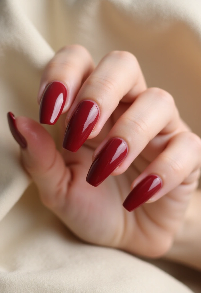30 Passionate Red Nail Design Ideas for Fiery - 1. Classic Cherry Red Glam