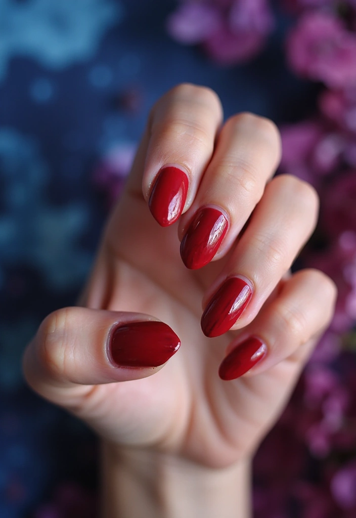30 Passionate Red Nail Design Ideas for Fiery - 11. Abstract Red Drips