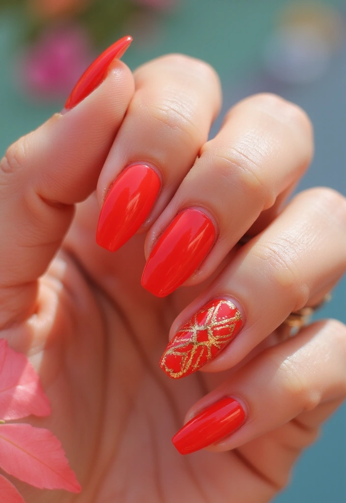 30 Passionate Red Nail Design Ideas for Fiery - 18. Vibrant Neon Red