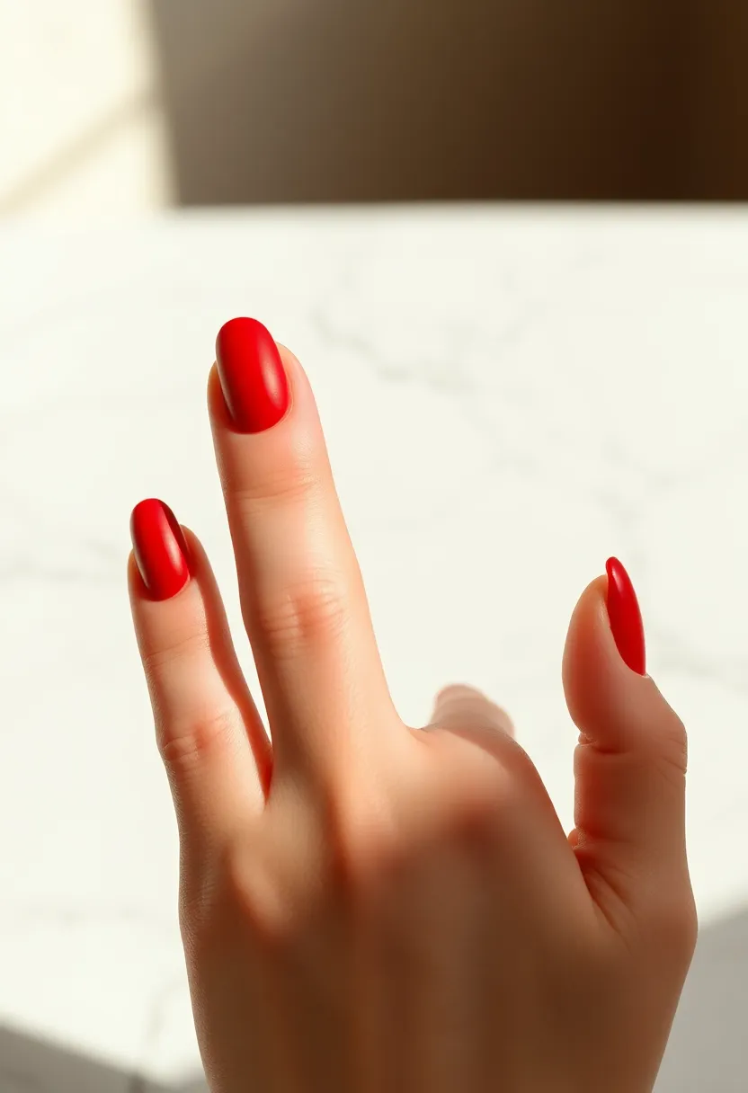30 Passionate Red Nail Ideas for Bold - 5. Matte Red Nails