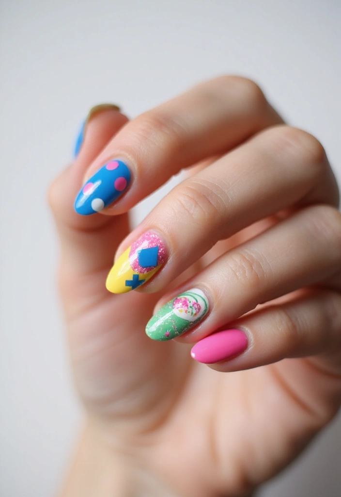 30 Personalized Nails with Initials for Heartfelt - 12. Celebration Confetti