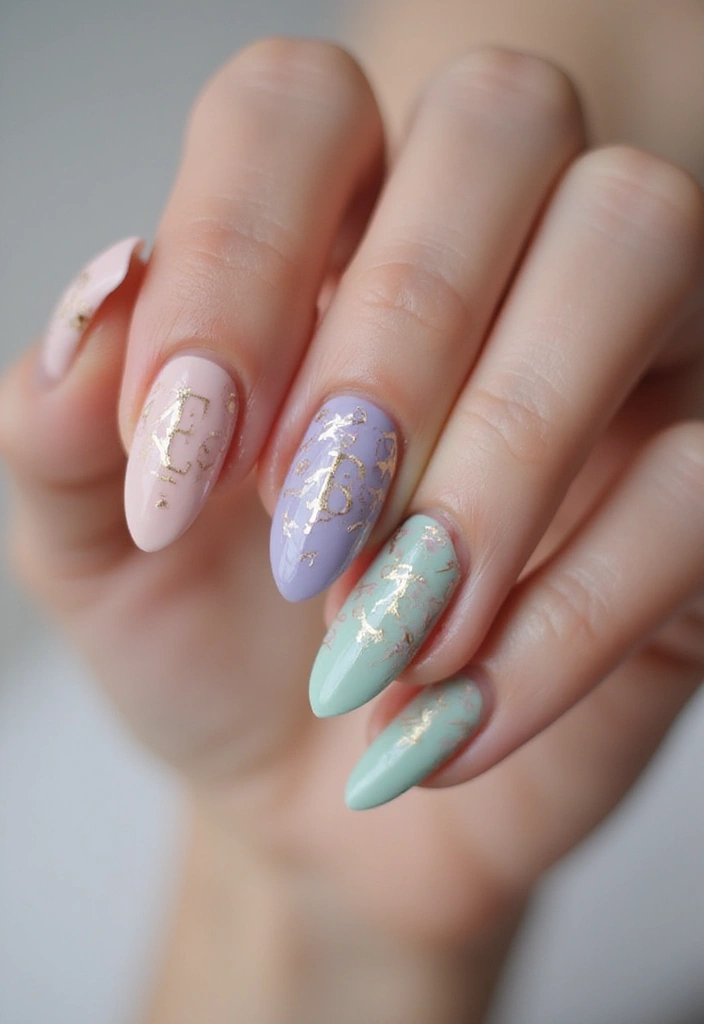 30 Personalized Nails with Initials for Heartfelt - 20. Charming Ribbons