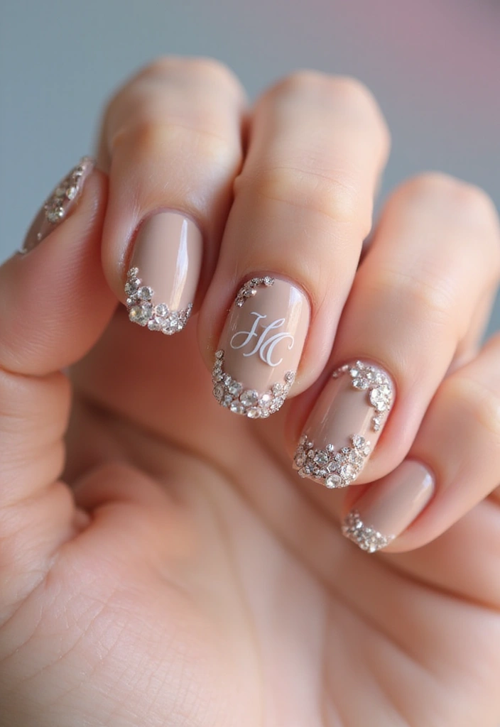 30 Personalized Nails with Initials for Heartfelt - 22. Crystal Clear