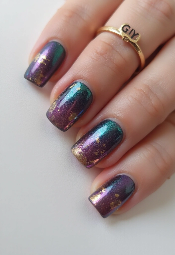 30 Personalized Nails with Initials for Heartfelt - 26. Reflective Essence