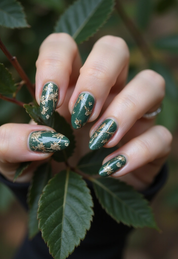 30 Personalized Nails with Initials for Heartfelt - 9. Nature’s Touch