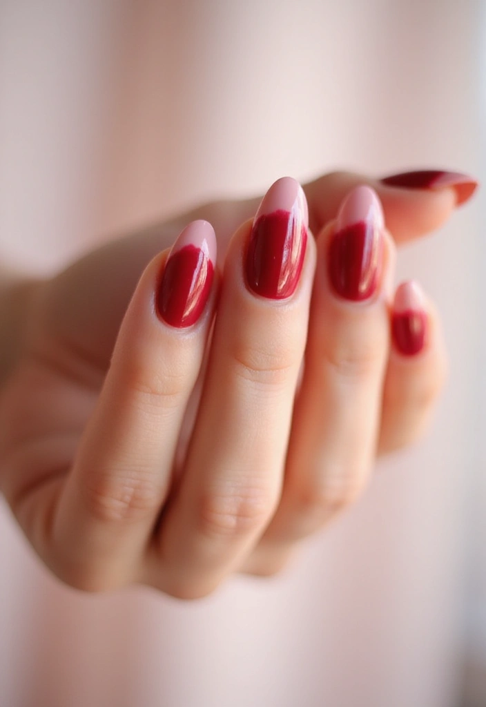 30 Red Acrylic Nail Ideas for Fiery - 2. Fiery Ombre Effect