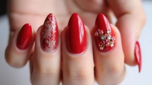 30 Red Acrylic Nail Ideas for Fiery