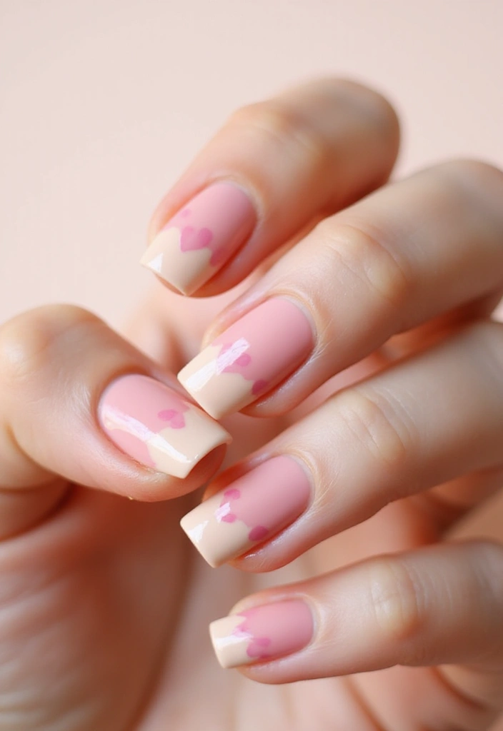 30 Short Square Nail Ideas for Neat - 20. Simple Heart Tips