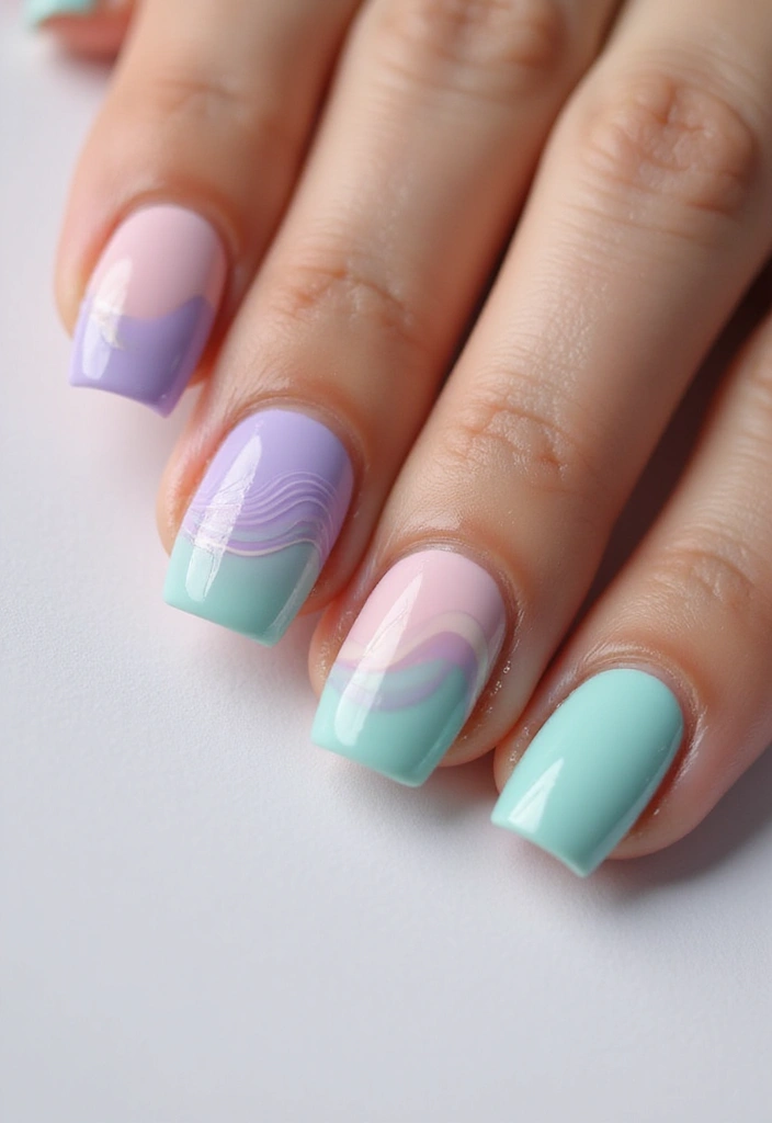 30 Square Acrylic Nail Ideas for Sharp Edges - 14. Gradient Bliss