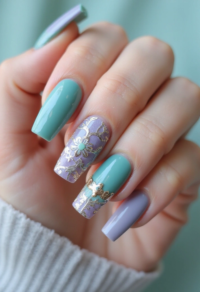 30 Square Acrylic Nail Ideas for Sharp Edges - 26. Extra Long Square