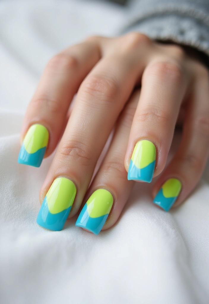 30 Square Acrylic Nail Ideas for Sharp Edges - 7. Edgy French Tips