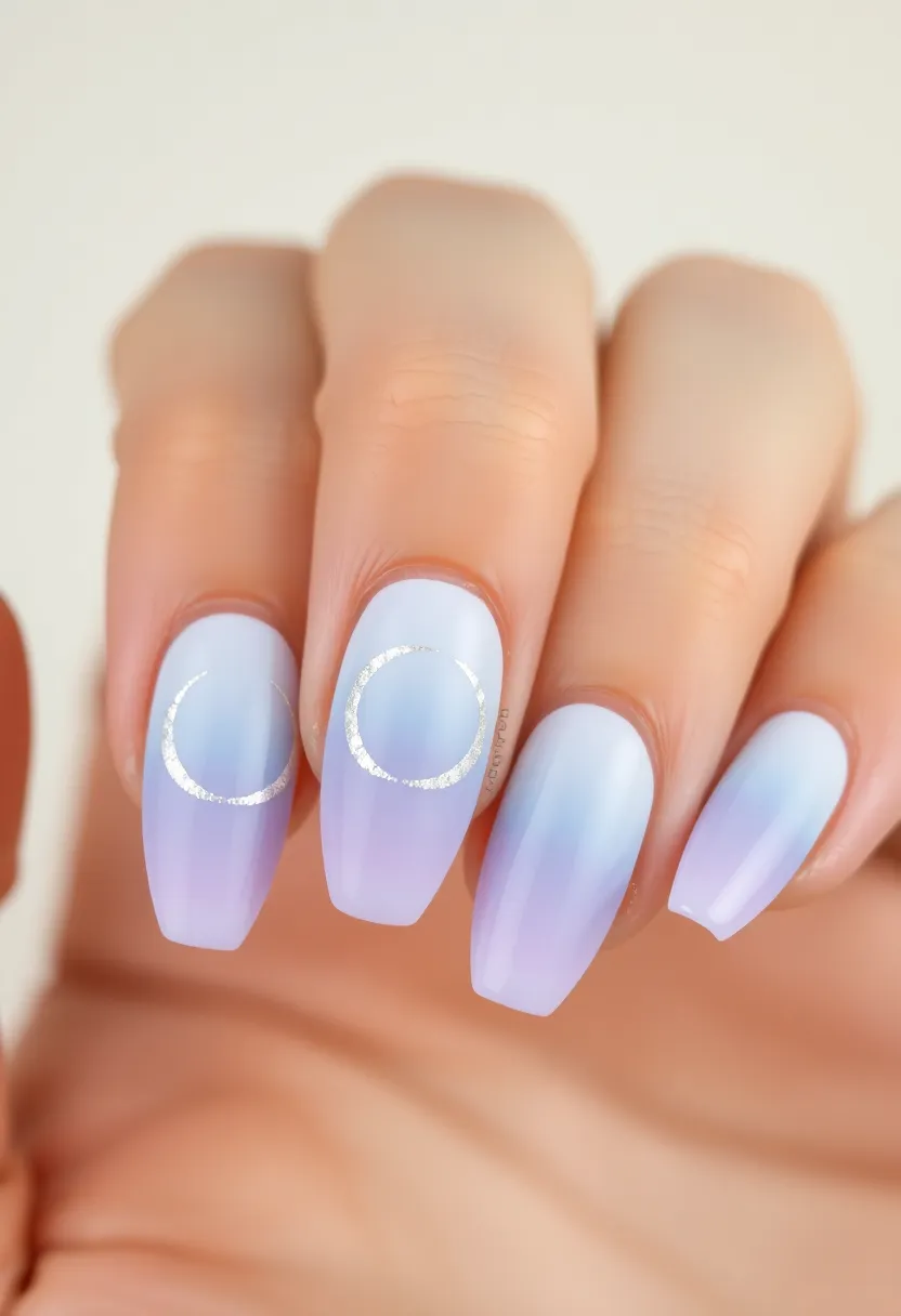 30 Twinkling Nails with Stars for Celestial - 11. Shimmering Moon Phases