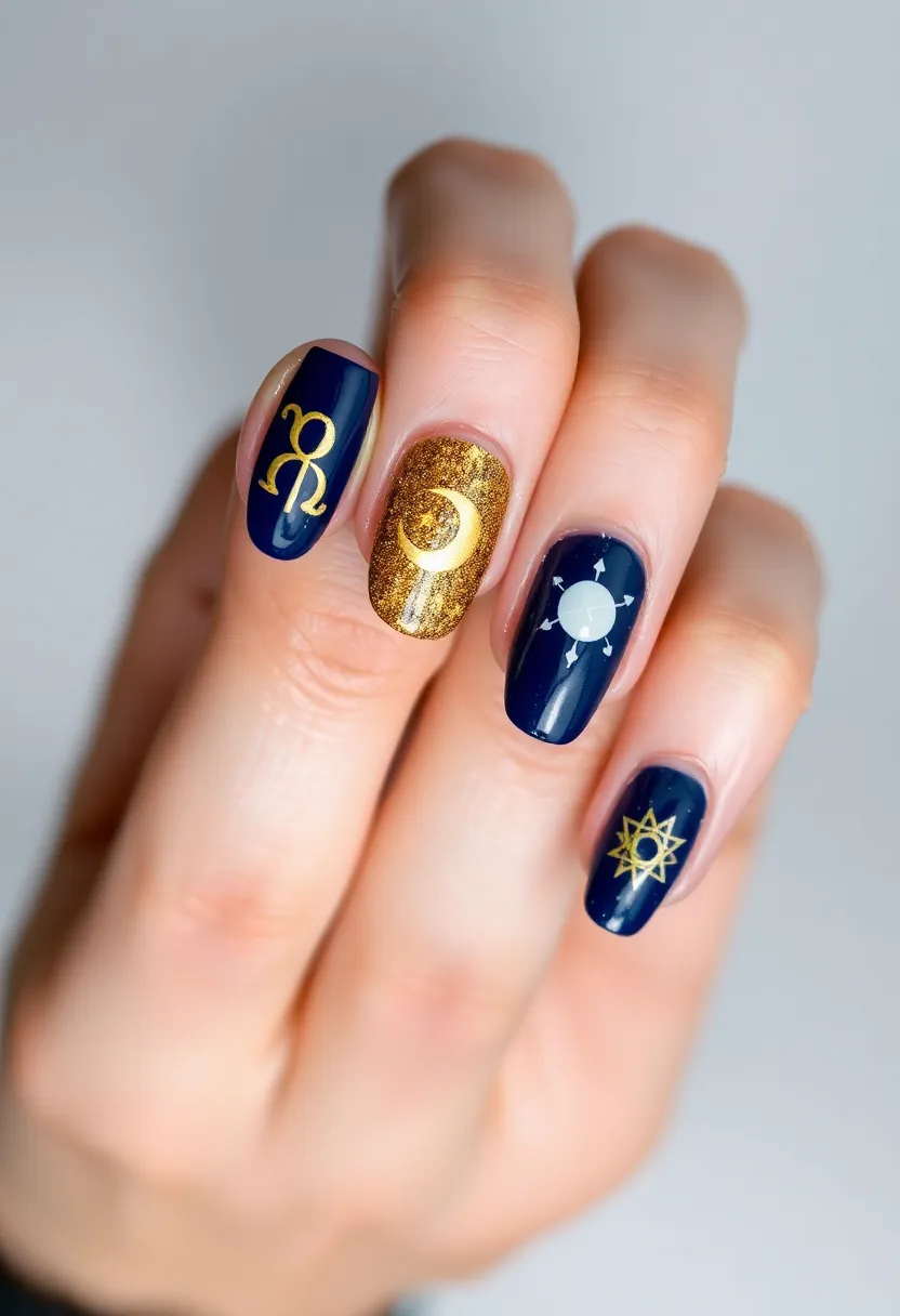 30 Twinkling Nails with Stars for Celestial - 19. Astrological Signs