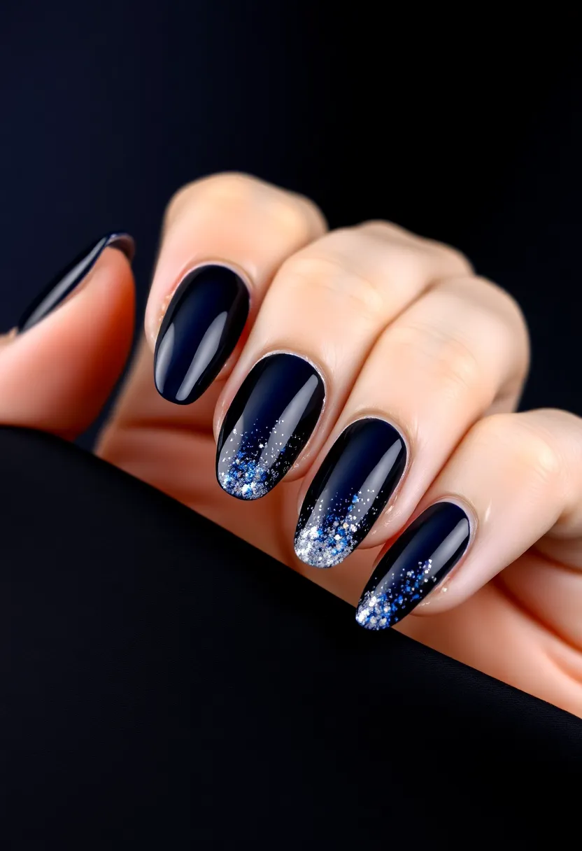 30 Twinkling Nails with Stars for Celestial - 29. Celestial Sparkle Fade