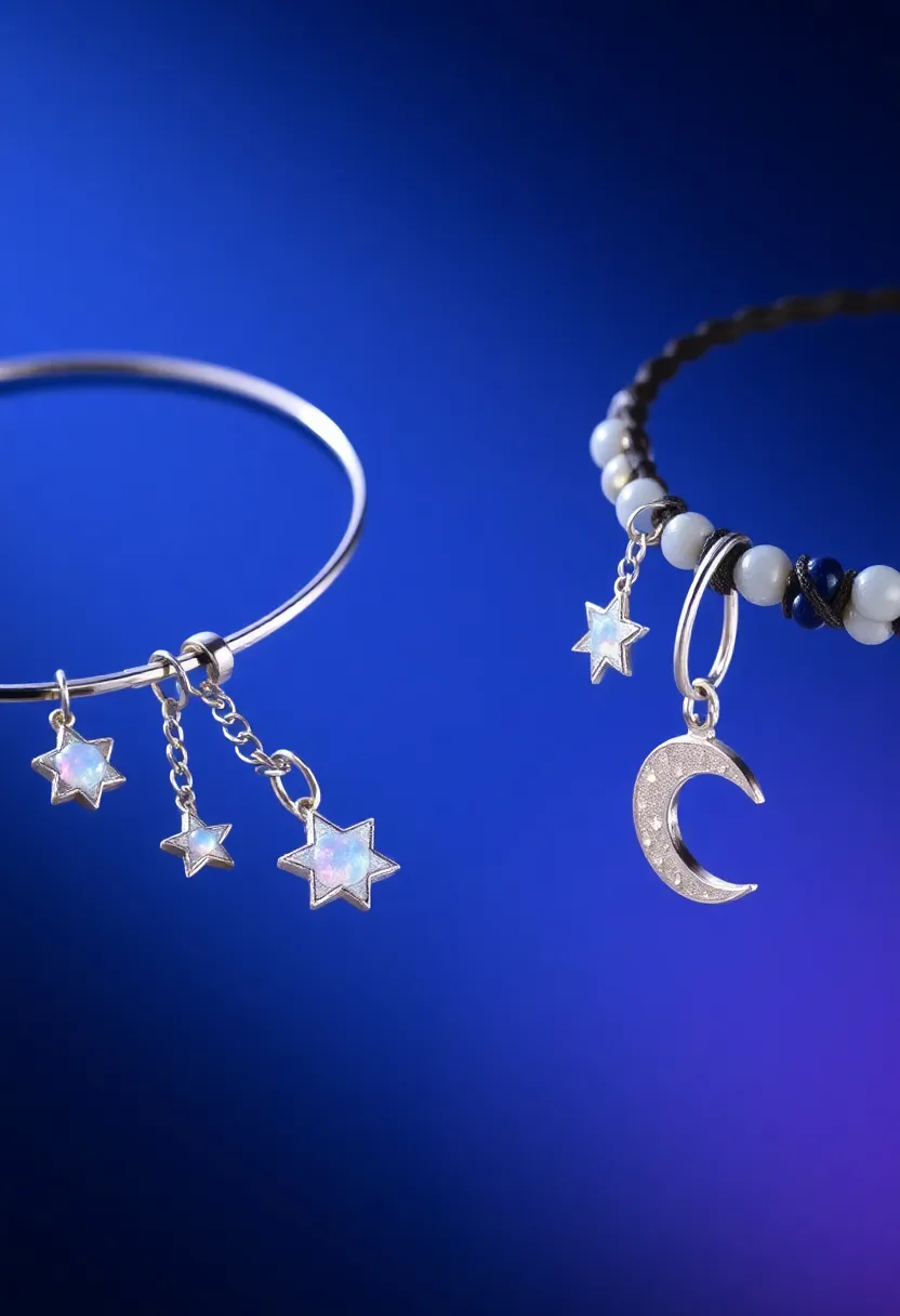 30 Twinkling Nails with Stars for Celestial - 30. Celestial Charm Bracelets