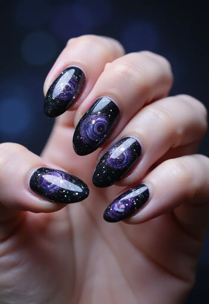 30 Twinkling Nails with Stars for Celestial - 6. Ethereal Milky Way