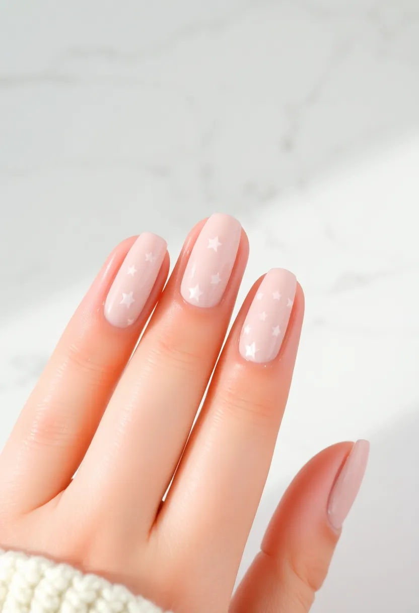 30 Twinkling Nails with Stars for Celestial - 7. Minimalist Stars