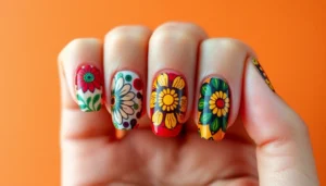 30 Vibrant Latina-Inspired Nail Ideas for Cultural Festivals: Fiery Flair