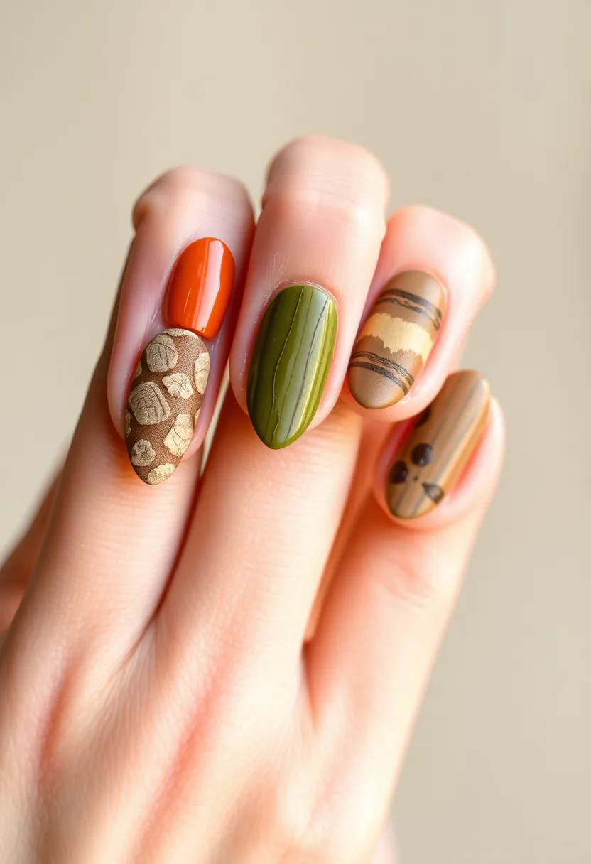 30 Vibrant Latina-Inspired Nail Ideas for Cultural Festivals: Fiery Flair - 6. Artisanal Nail Art
