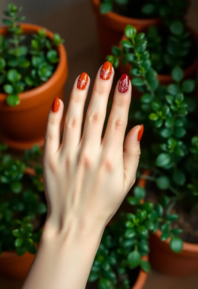30 Warm Brown Nail Ideas for Earthy Elegance - 11. Terracotta Dreams