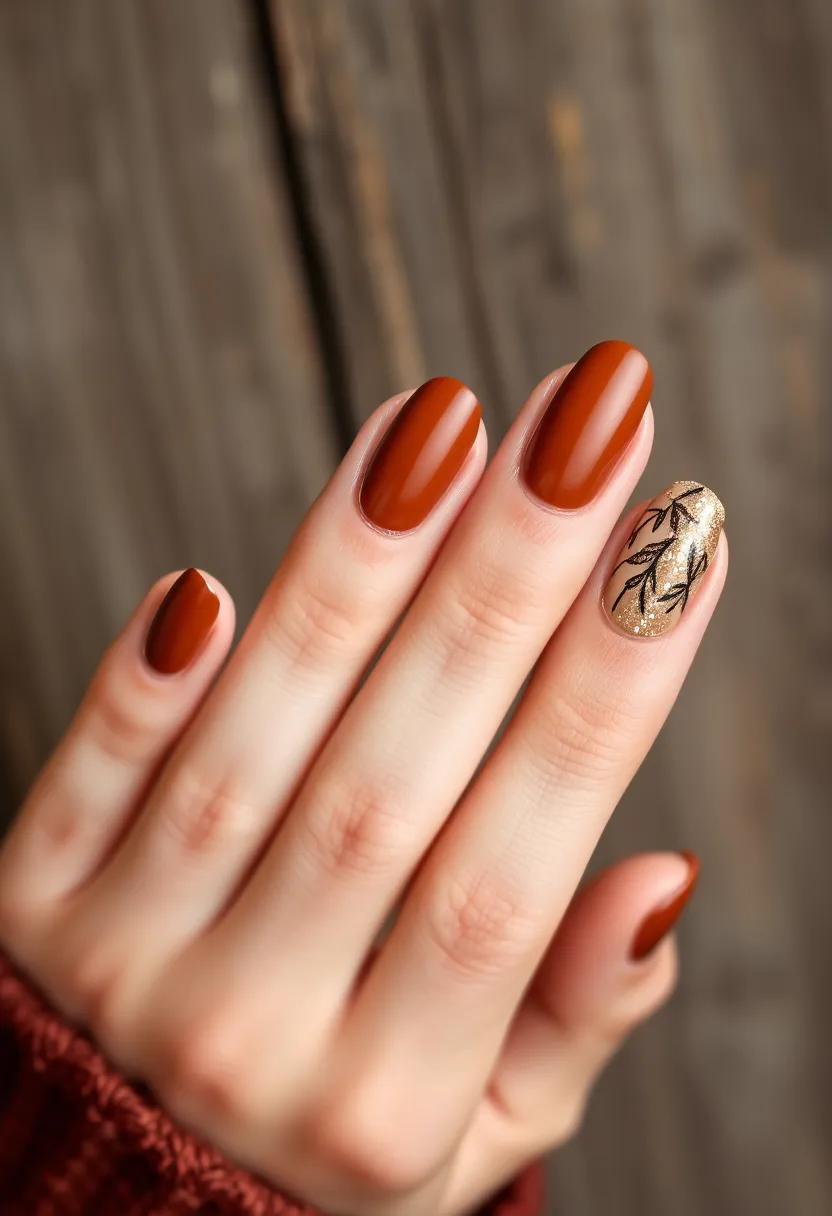 30 Warm Brown Nail Ideas for Earthy Elegance - 9. Texture Trio