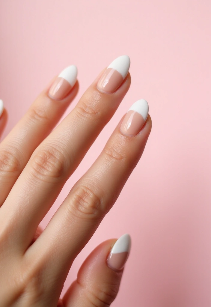 35 Almond Nail Design Ideas for Graceful - 1. Classic French Tips