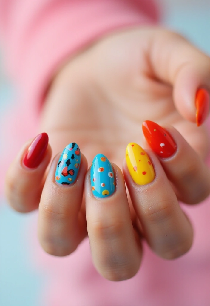 35 Almond Nail Design Ideas for Graceful - 7. Bold Colors